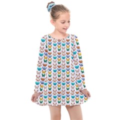 Butterfly Digital Paper Lace Kids  Long Sleeve Dress