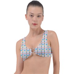 Butterfly Digital Paper Lace Ring Detail Bikini Top