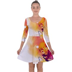 Autumn Quarter Sleeve Skater Dress by goljakoff