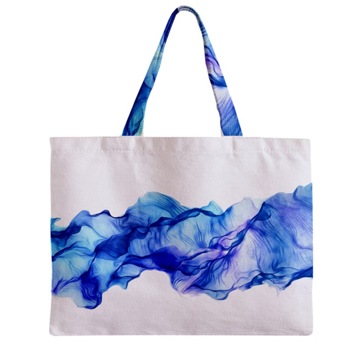 Blue smoke Zipper Mini Tote Bag