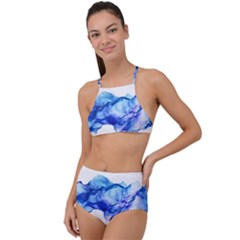 Blue Smoke High Waist Tankini Set by goljakoff