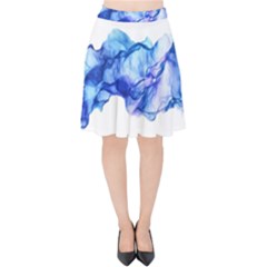 Blue Smoke Velvet High Waist Skirt by goljakoff