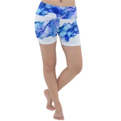 Blue Smoke Lightweight Velour Yoga Shorts by goljakoff