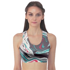 Vector Vivid Marble Pattern 1 Sports Bra by goljakoff