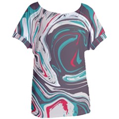 Vector Vivid Marble Pattern 1 Women s Oversized Tee by goljakoff