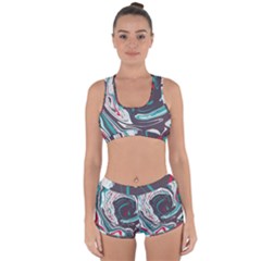 Vector Vivid Marble Pattern 1 Racerback Boyleg Bikini Set by goljakoff