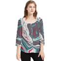 Vector Vivid Marble Pattern 1 Chiffon Quarter Sleeve Blouse View1