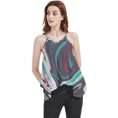 Vector Vivid Marble Pattern 1 Flowy Camisole Tank Top by goljakoff