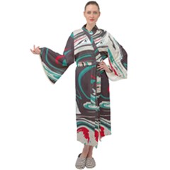 Vector Vivid Marble Pattern 1 Maxi Velour Kimono by goljakoff