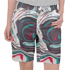 Vector Vivid Marble Pattern 1 Pocket Shorts by goljakoff