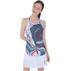 Vector Vivid Marble Pattern 1 Racer Back Mesh Tank Top by goljakoff