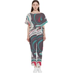 Vector Vivid Marble Pattern 1 Batwing Lightweight Jumpsuit by goljakoff