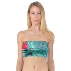 Green Vivid Marble Pattern 2 Bandeau Top by goljakoff