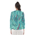 Green Vivid Marble Pattern 2 Women s Hooded Windbreaker View2