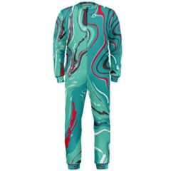 Green Vivid Marble Pattern 2 Onepiece Jumpsuit (men)  by goljakoff