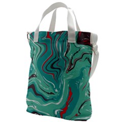 Green Vivid Marble Pattern 2 Canvas Messenger Bag by goljakoff