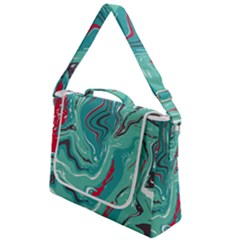 Green Vivid Marble Pattern 2 Box Up Messenger Bag by goljakoff