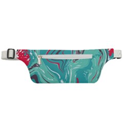 Green Vivid Marble Pattern 2 Active Waist Bag by goljakoff