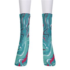 Green Vivid Marble Pattern 2 Men s Crew Socks by goljakoff