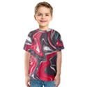 Red Vivid Marble Pattern 3 Kids  Sport Mesh Tee View1