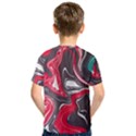 Red Vivid Marble Pattern 3 Kids  Sport Mesh Tee View2