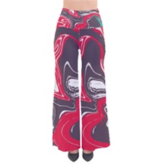 Red Vivid Marble Pattern 3 So Vintage Palazzo Pants by goljakoff