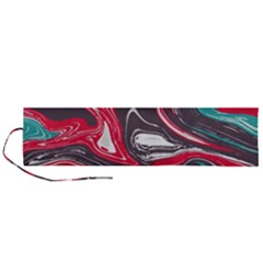 Red Vivid Marble Pattern 3 Roll Up Canvas Pencil Holder (l) by goljakoff