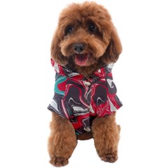 Red Vivid Marble Pattern 3 Dog Coat by goljakoff