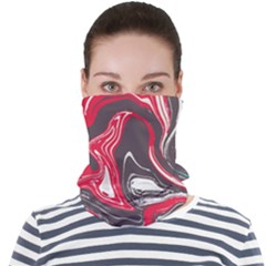 Red Vivid Marble Pattern 3 Face Seamless Bandana (adult) by goljakoff