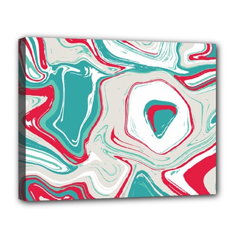 Vivid Marble Pattern Canvas 14  X 11  (stretched) by goljakoff