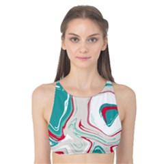 Vivid Marble Pattern Tank Bikini Top by goljakoff