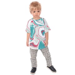 Vivid Marble Pattern Kids  Raglan Tee