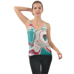 Vivid Marble Pattern Chiffon Cami by goljakoff