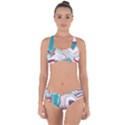 Vivid Marble Pattern Criss Cross Bikini Set View1