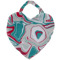 Vivid Marble Pattern Giant Heart Shaped Tote by goljakoff