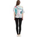 Vivid Marble Pattern One Shoulder Cut Out Tee View2