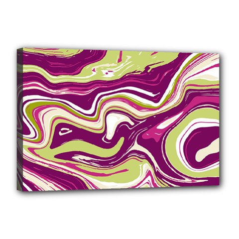 Purple Vivid Marble Pattern Canvas 18  X 12  (stretched) by goljakoff