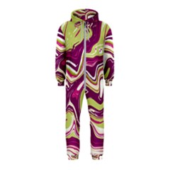 Purple Vivid Marble Pattern Hooded Jumpsuit (kids) by goljakoff