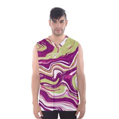 Purple Vivid Marble Pattern Men s Basketball Tank Top by goljakoff