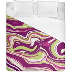 Purple Vivid Marble Pattern Duvet Cover (california King Size) by goljakoff