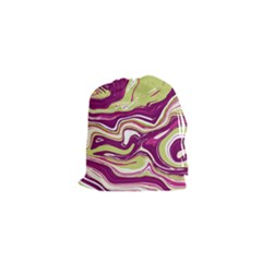 Purple Vivid Marble Pattern Drawstring Pouch (xs) by goljakoff