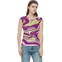 Purple Vivid Marble Pattern Women s Raglan Cap Sleeve Tee by goljakoff