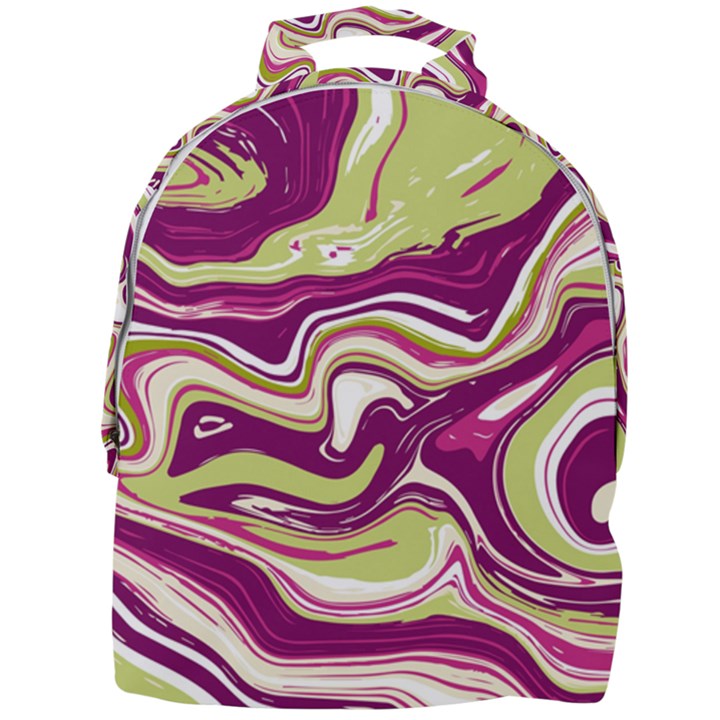 Purple Vivid Marble Pattern Mini Full Print Backpack