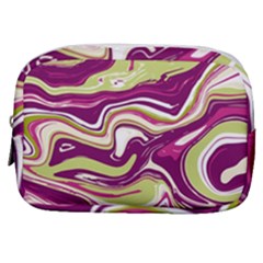 Purple Vivid Marble Pattern Make Up Pouch (small) by goljakoff