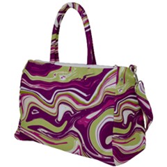 Purple Vivid Marble Pattern Duffel Travel Bag by goljakoff