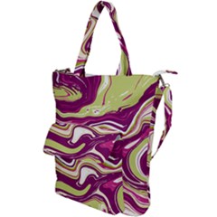 Purple Vivid Marble Pattern Shoulder Tote Bag by goljakoff