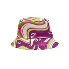 Purple Vivid Marble Pattern Inside Out Bucket Hat (kids)