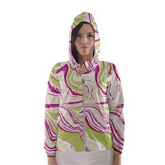 Vector Vivid Marble Pattern 6 Women s Hooded Windbreaker by goljakoff