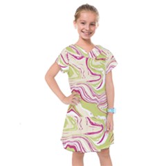 Vector Vivid Marble Pattern 6 Kids  Drop Waist Dress by goljakoff