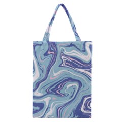 Blue Vivid Marble Pattern Classic Tote Bag by goljakoff